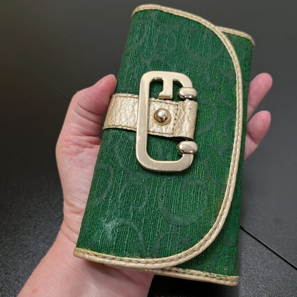Custom Guess Tri-fold Emerald Boho Wallet Whimsy Fantasy Clutch Coquette Girl
